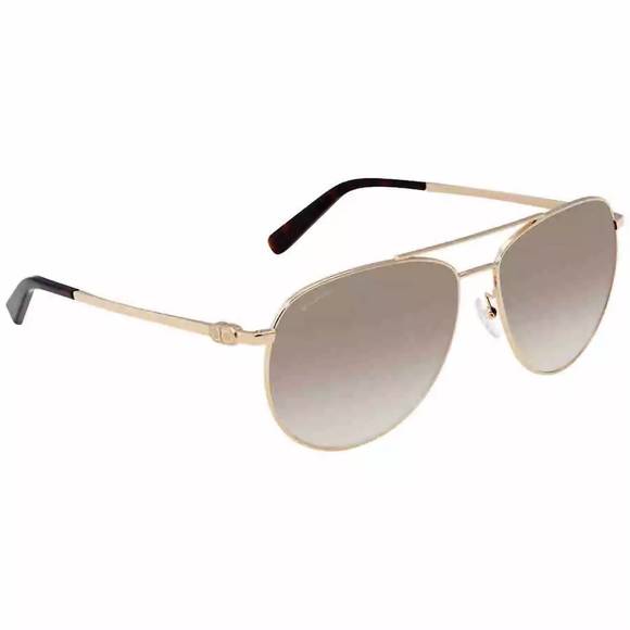 NEW SALVATORE FERRAGAMO unisex sf157s sunglasses in gold / grey gradient - Picture 2 of 3